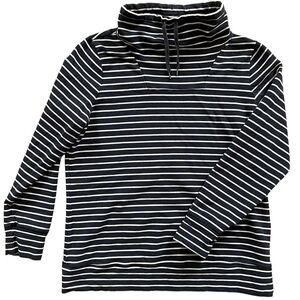 L.L. Bean Navy and White Striped Top